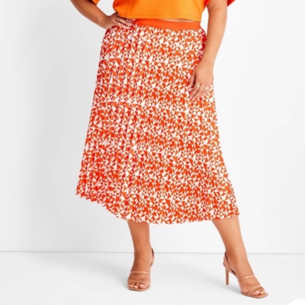 Future Collective x Kahlana Barfield Brown Plisse Skirt